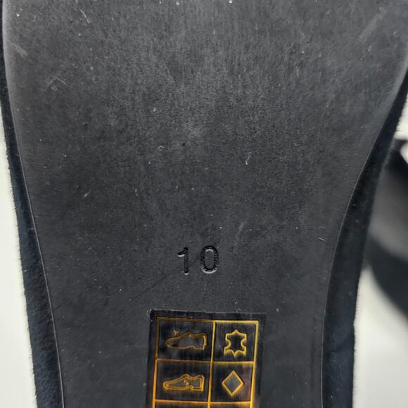 NEW Jeffrey Campbell Top Tier Mary Jane Heel Womens 10 Black Suede Classic Pump - Picture 12 of 13